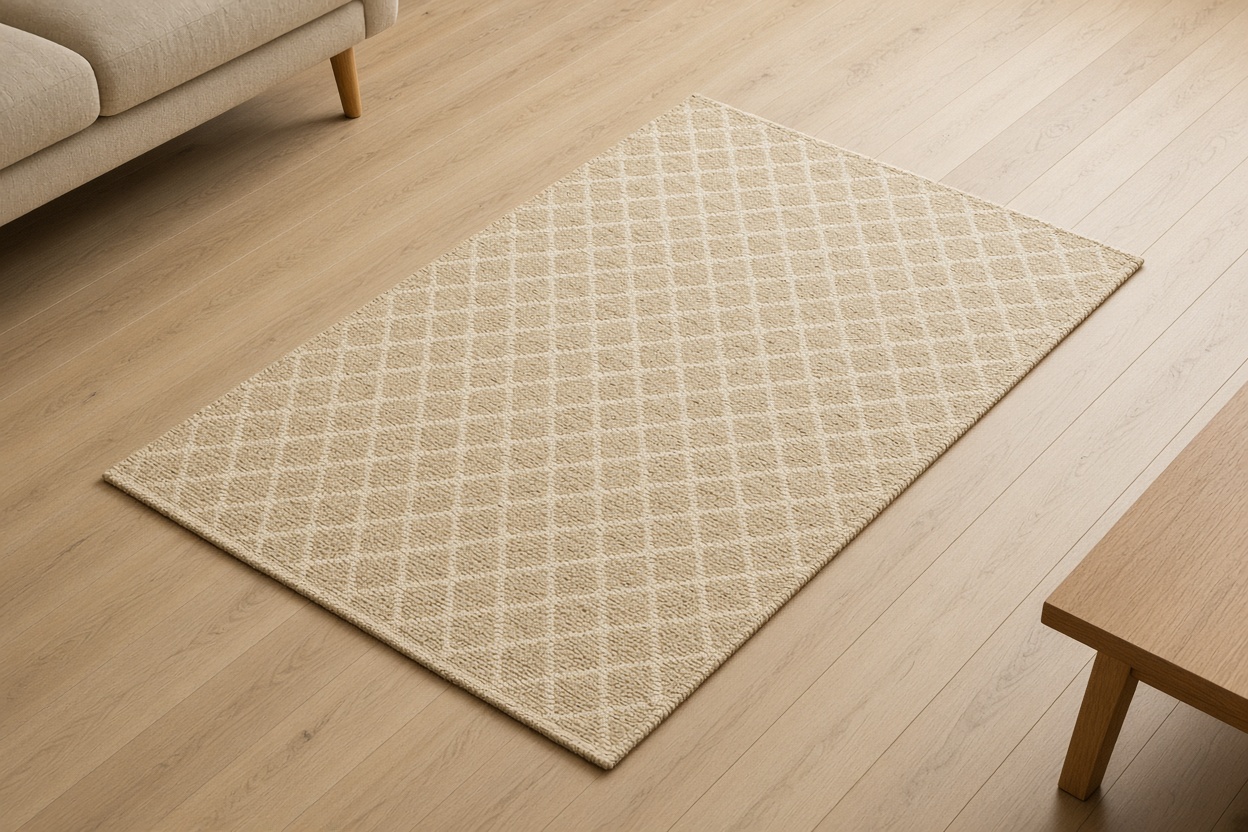 Handwoven Wool Area Rug, 5 x 7 ft
